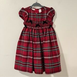 First Impressions Baby Girl Tartan plaid Smocked Dress Size 18 Months
